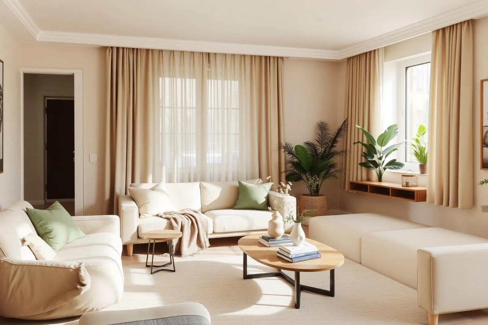 Beautifully styled Airbnb living room
